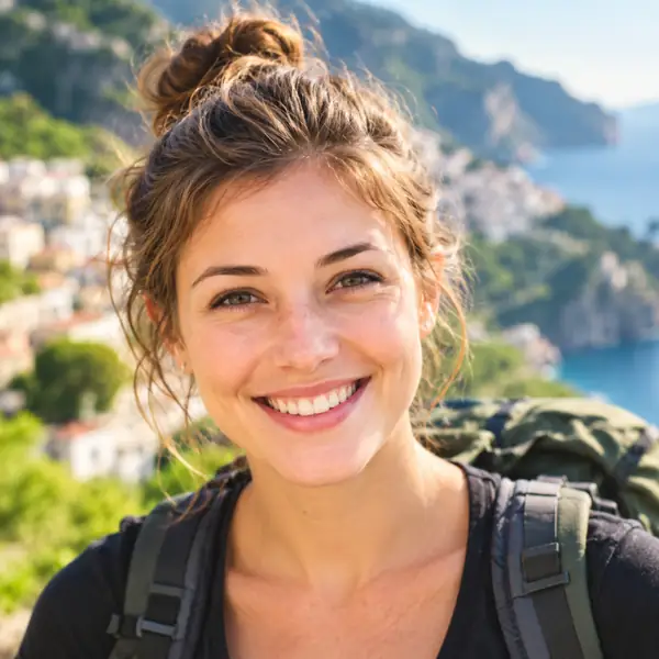 Portrait avatar of a travel creator